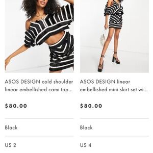 ASOS DESIGN beaded two piece set